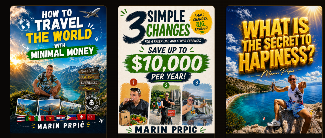 Travel Bartender e-book collection — How to Travel the World with Minimal Money, 3 Simple Changes, What is the Secret to Happiness